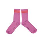 Short socks | Lilac w/ red stripes / T2 (2y-4y)