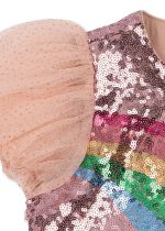 Платье для девочек (Odette Rainbow Dress - 18M-8Y) торг. марки "Konges Slоjd", арт. № KS103022, материал: 100% полиэстр / 7-8Y