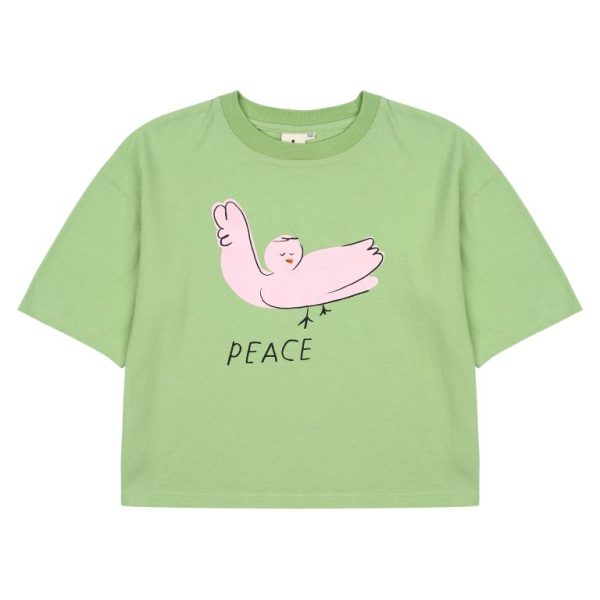 Peace T-Shirt/Футболка мира_Green артикул JM2410130 / GREEN / 110(4-5Y)