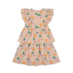 Orange Flower Dress/Оранжевое платье с цветочным узором артикул JM2410606 / BEIGE / 140(10-11Y)