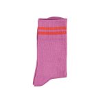 Short socks | Lilac w/ red stripes / T2 (2y-4y)