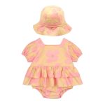 Pink Flower Baby Suit Set/Комплект детского костюма с розовым цветком артикул JM2410910 / BEIGE / 90(18-24M)