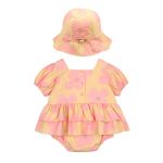 Pink Flower Baby Suit Set/Комплект детского костюма с розовым цветком артикул JM2410910 / BEIGE / 90(18-24M)