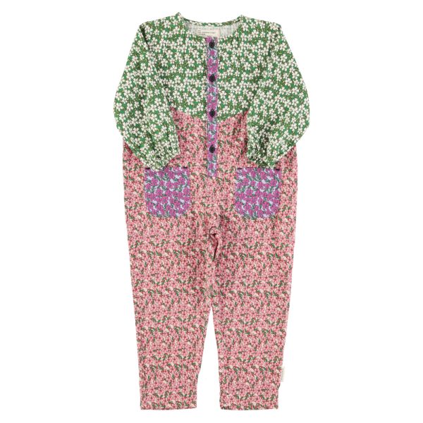 Longsleeve jumpsuit | Multicolor patchwork / 8Y