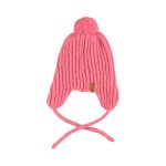 Knitted baby bonnet | Pink / M [12m-24m]