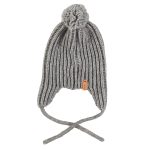 Knitted baby bonnet | Grey / S [3m-6m]
