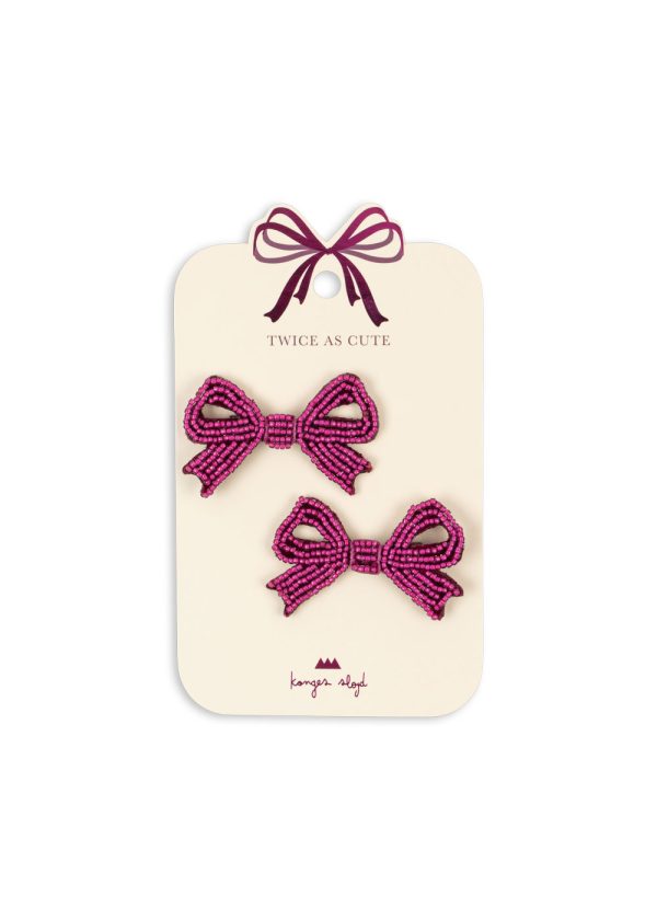 Заколки для волос (2 PACK PEARLY BOW HAIR CLIPS - ) торг. марки "Konges Slоjd", арт. № KS102926, материал: 50% стекло, 40% полиэстр, 10% металл / ONESIZE
