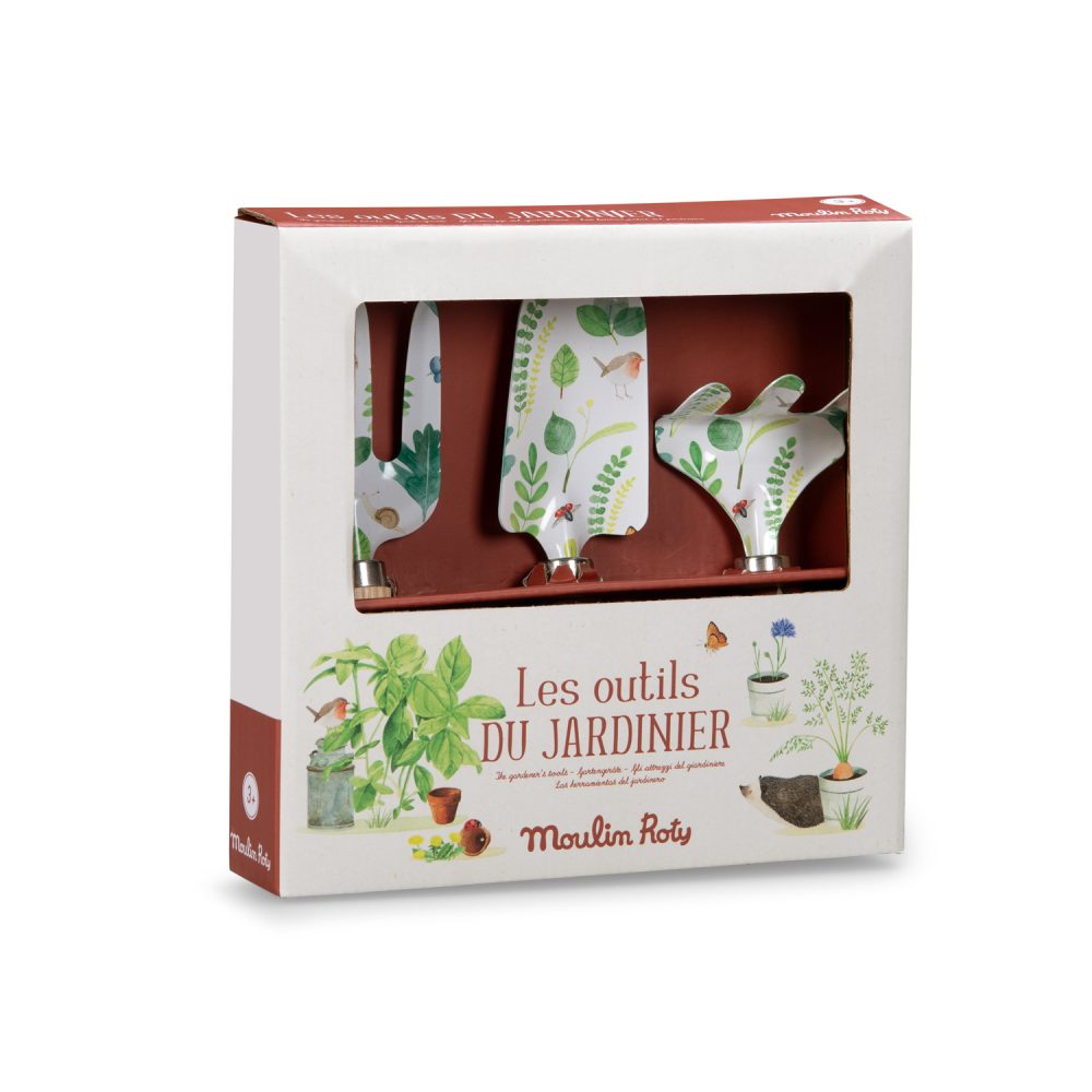 Набор игрушечных инструментов для садоводства (Set of 3 gardening tools Le Jardin du Moulin ) торг. марки "Moulin Roty", арт. №712397