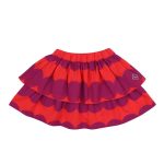 Dot Short Tiered Skirt/Короткая многоярусная юбка в горошек артикул JM2410501 / PURPLE / 120(6-7Y)