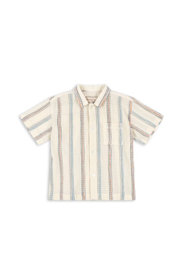 Рубашка для мальчиков (VINCENT SS SHIRT GOTS - 18M10Y) торг. марки "Konges Slоjd", арт. № KS103178 , материал: 97% хлопок, 3% эластан / 7-8Y