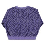 Terry cotton sweatshirt | Purple w/ animal print / 4Y