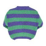 Knitted sweater | Green & purple stripes / 3Y