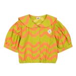 Wave Sailor Collar Blouse/Блузка с матросским воротником Волна артикул JM2410148 / GREEN / 100(2-3Y)