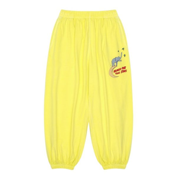 Elephant Pigment Aladdin Pants/Штаны шаровары со слоновьим пигментом артикул JM2410440 / YELLOW / 120(6-7Y)