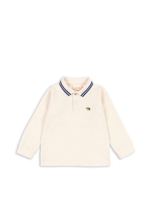 Рубашка поло для мальчиков (FLORIAN LS POLO GOTS ANTIQUE WHITE) торг. марки "Konges Slоjd", арт. № KS103811, материал: 100% хлопок / 4Y