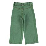 Flare trousers | Washed green  denim / 8Y