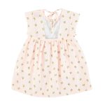 short dress | light pink stripes w/ little flowers,3y короткое платье | светло-розовые полоски с цветочками / 3Y
