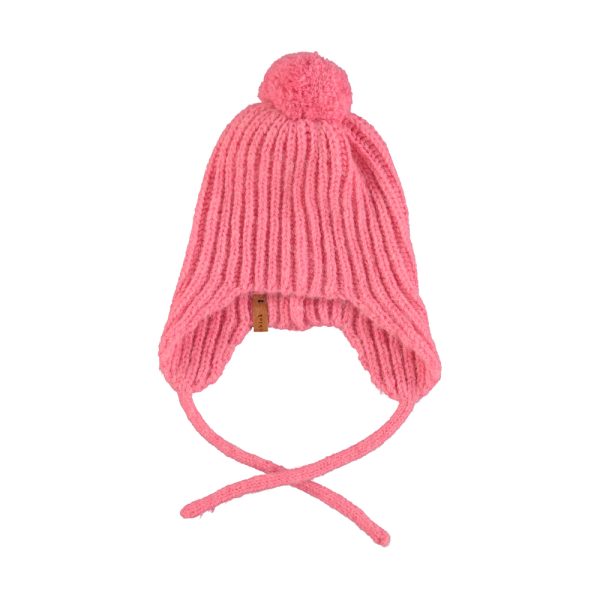 Knitted baby bonnet | Pink / M [12m-24m]