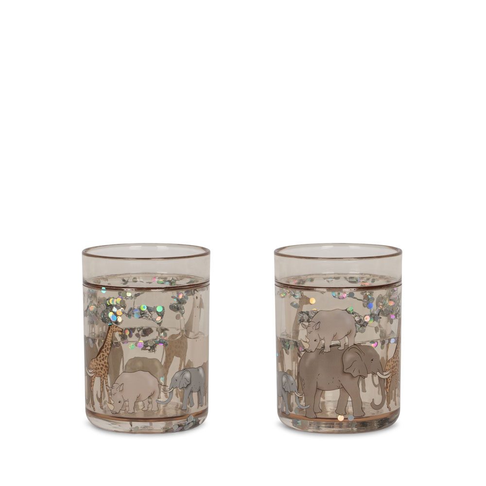 Набор стаканов (2 PACK GLITTER CUPS SAFARI) торг. марки "Konges Slоjd", арт. № KS103638, в наборе 2 шт, материал: пластик / ONESIZE