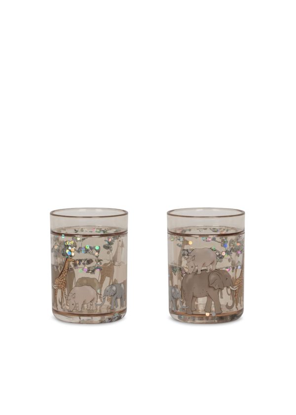 Набор стаканов (2 PACK GLITTER CUPS SAFARI) торг. марки "Konges Slоjd", арт. № KS103638, в наборе 2 шт, материал: пластик / ONESIZE