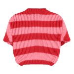 Knitted sweater | Red & pink stripes / 3Y