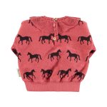 Sweatshirt | Old pink w/ black horses / 10Y