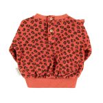 Terry cotton sweatshirt | Terracotta w/ animal print / 4Y