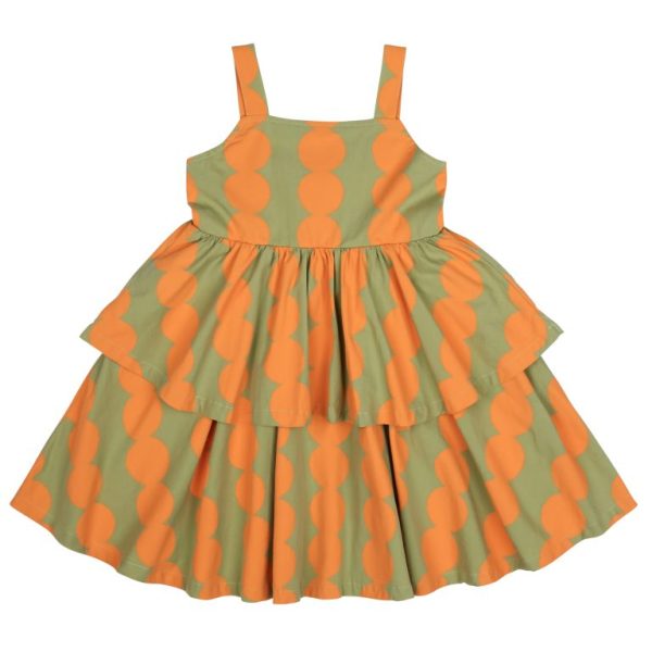 Bongbong Tiered Dress/Многоярусное платье Bongbong артикул JM2410608 / GREEN / 140(10-11Y)