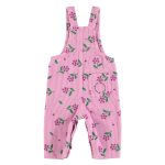 Dungarees | Pink corduroy w/ flowers allover / 18M