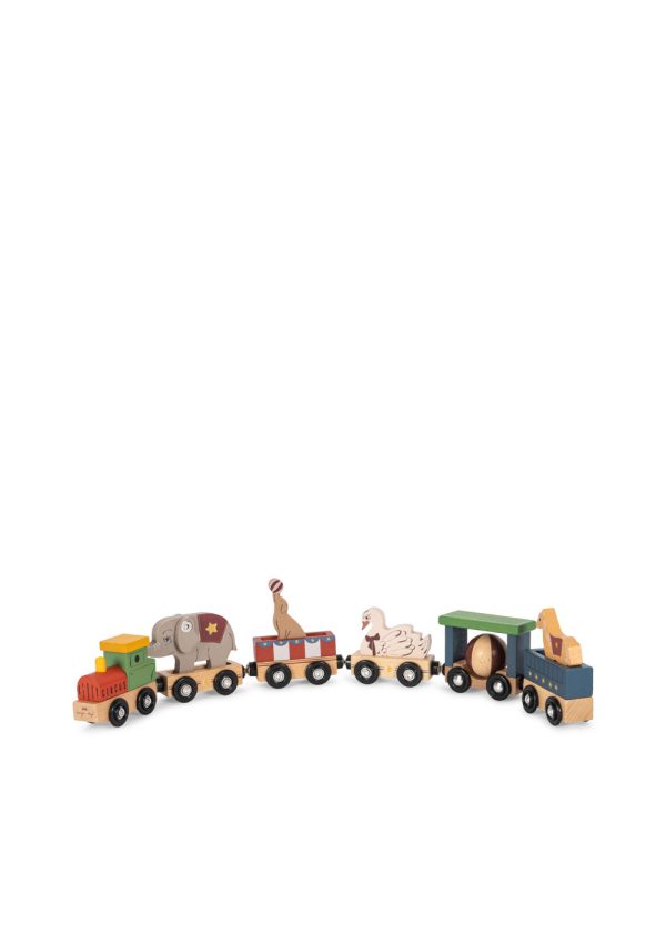 Деревянный поезд с набором животных (WOODEN ANIMAL TRAIN FSC) торг. марки "Konges Slоjd", арт. № KS104059