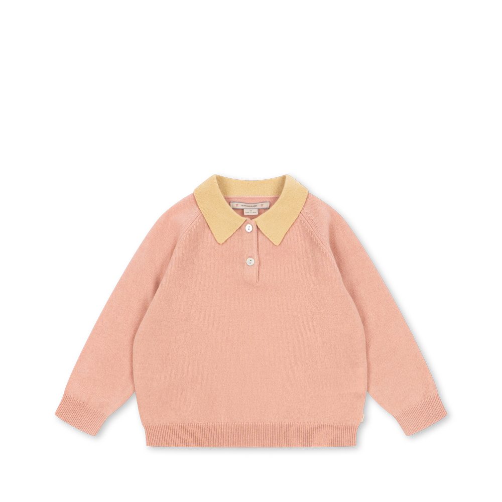 Свитер-поло для мальчиков (BASI POLO MELLOW ROSE) торг. марки "Konges Slоjd", арт. № KS105886,  размер: 3 л.- 8 л