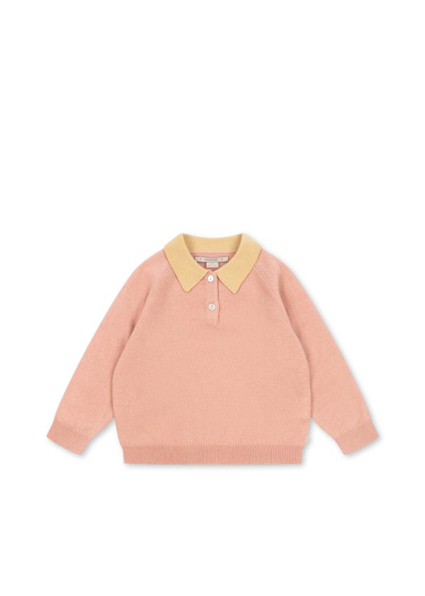 Свитер-поло для мальчиков (BASI POLO MELLOW ROSE) торг. марки "Konges Slоjd", арт. № KS105886,  размер: 3 л.- 8 л