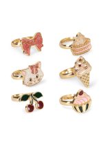 Детское кольцо, бижутерия (KITTY SWEETS RING SET 6 PCS) торг. марки "Konges Slоjd", арт. № KS106088