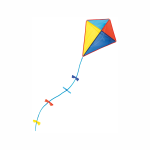 Multi-coloured kite Aujourd'hui c'est mercredi
