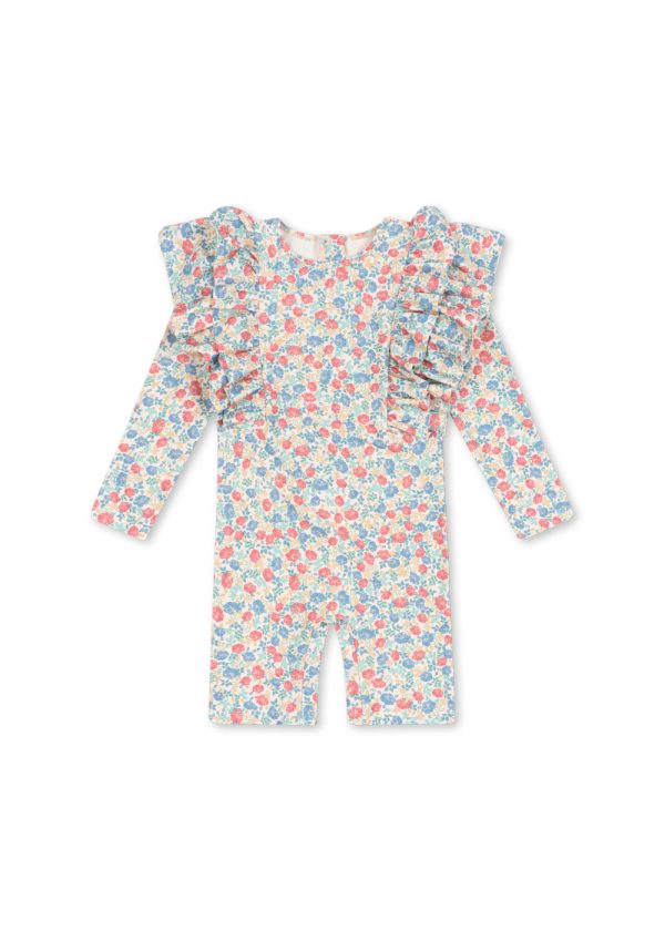 Купальный комбинезон для девочек (MANUCA FRILL ONESIE GRS) торг. марки "Konges Slоjd", арт. № KS102511, материал: 80% полиэстер, 20% эластан