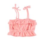 top w/ straps | pink w/ lips print,, 4y топ с бретелями | розовый с принтом губ