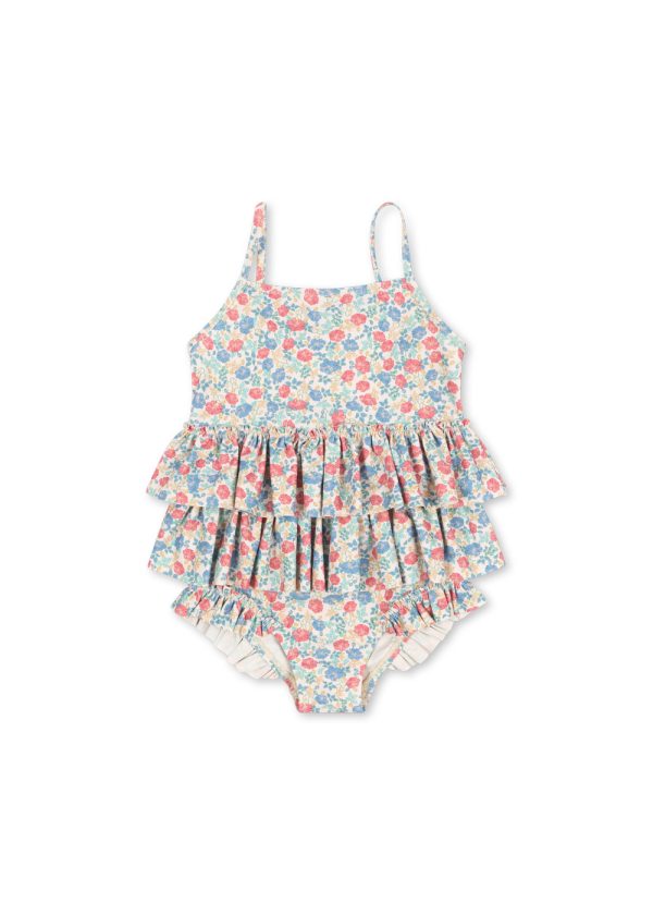Купальник для девочек (MANUCA FRILL SWIMSUIT GRS) торг. марки "Konges Slоjd", арт. № KS102513, материал: 80% полиэстер, 20% эластан